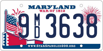 MD license plate 9MD3638