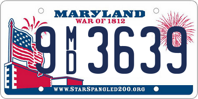 MD license plate 9MD3639