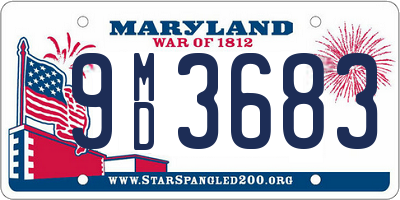 MD license plate 9MD3683