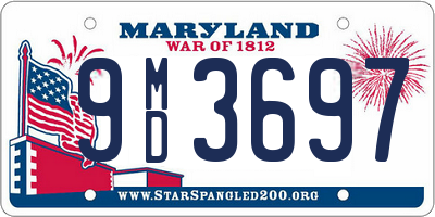 MD license plate 9MD3697