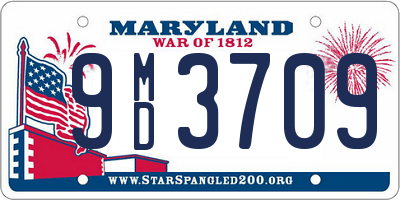 MD license plate 9MD3709