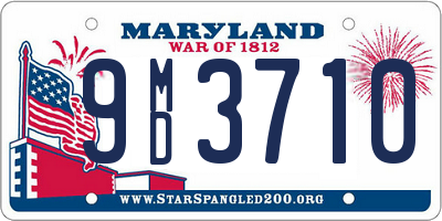 MD license plate 9MD3710