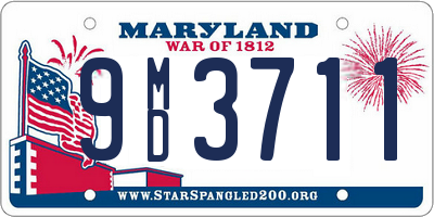 MD license plate 9MD3711