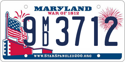 MD license plate 9MD3712