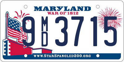 MD license plate 9MD3715