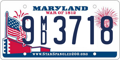 MD license plate 9MD3718