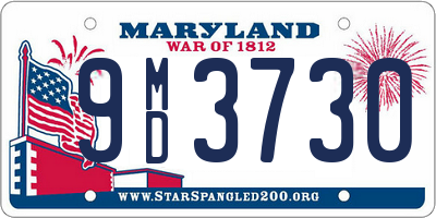 MD license plate 9MD3730