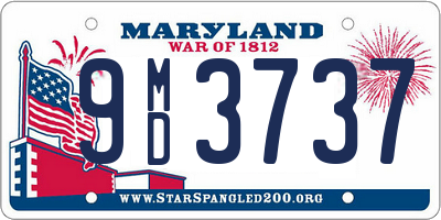 MD license plate 9MD3737