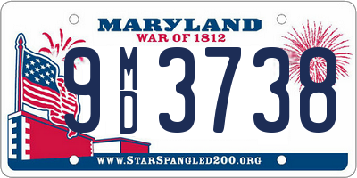 MD license plate 9MD3738