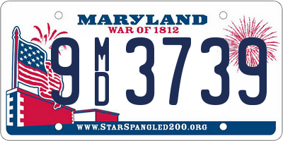 MD license plate 9MD3739