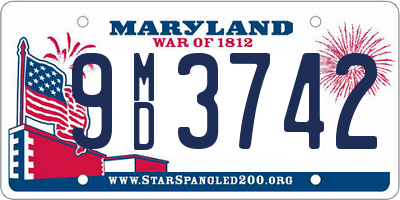 MD license plate 9MD3742