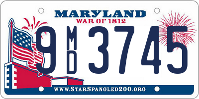 MD license plate 9MD3745