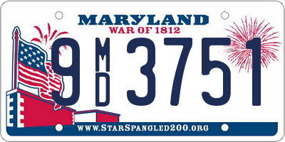 MD license plate 9MD3751