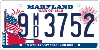 MD license plate 9MD3752