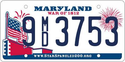 MD license plate 9MD3753