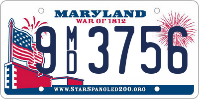 MD license plate 9MD3756