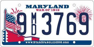 MD license plate 9MD3769