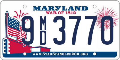 MD license plate 9MD3770