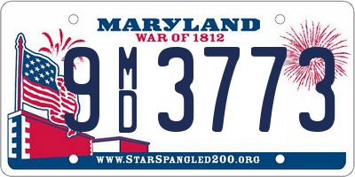 MD license plate 9MD3773