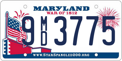 MD license plate 9MD3775