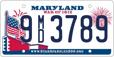 MD license plate 9MD3789