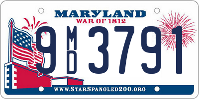 MD license plate 9MD3791