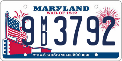 MD license plate 9MD3792