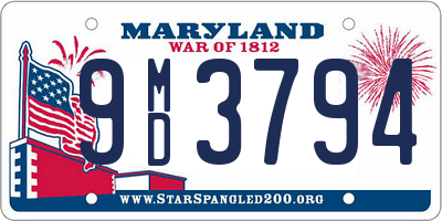 MD license plate 9MD3794