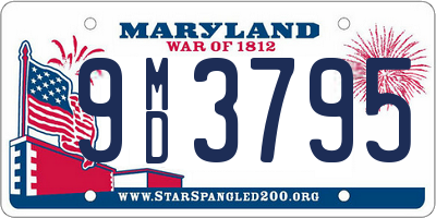 MD license plate 9MD3795