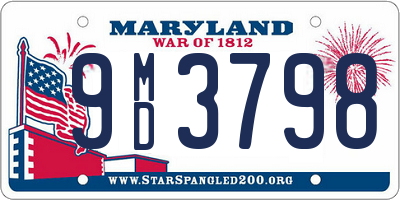 MD license plate 9MD3798