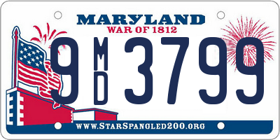 MD license plate 9MD3799