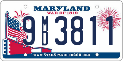 MD license plate 9MD3811