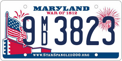 MD license plate 9MD3823