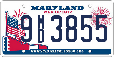 MD license plate 9MD3855