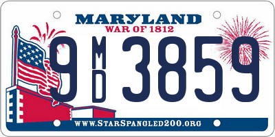 MD license plate 9MD3859