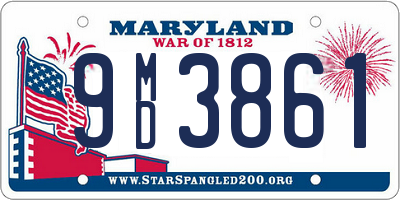 MD license plate 9MD3861