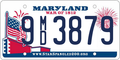 MD license plate 9MD3879