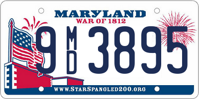 MD license plate 9MD3895