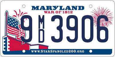 MD license plate 9MD3906