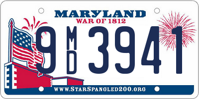 MD license plate 9MD3941