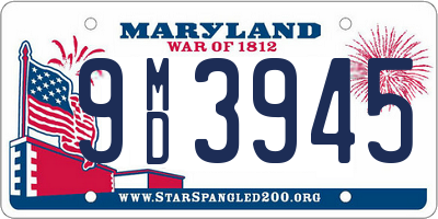 MD license plate 9MD3945