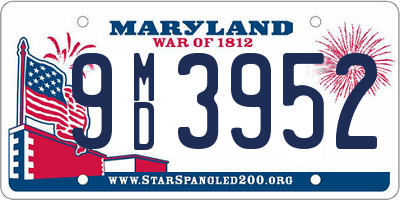 MD license plate 9MD3952