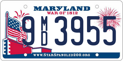 MD license plate 9MD3955