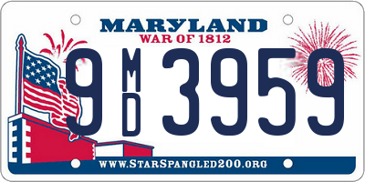 MD license plate 9MD3959