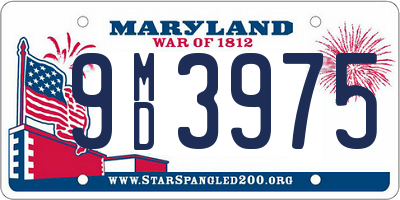 MD license plate 9MD3975