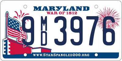 MD license plate 9MD3976