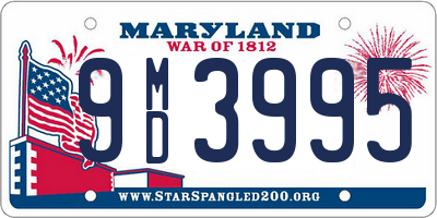 MD license plate 9MD3995