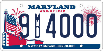 MD license plate 9MD4000