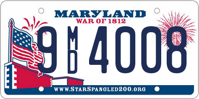 MD license plate 9MD4008