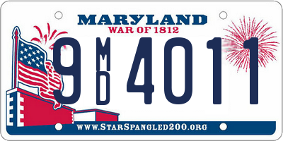 MD license plate 9MD4011